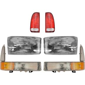 TRQ Lighting Kit Compatible with 2002-2004 Ford F-250 Super Duty F-350 Super Duty 2002-2003 F-450 Super Duty F-550 Super Duty FO2502147 FO2503147 FO2520169 FO2521169 FO2800117 FO2801117