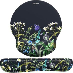 Ergonomic Keyboard Wrist Rest and Mouse Pad with Wrist Support, SAMIT Memory Foam Mouse Cushion Anti-Slip Computer Wrist Rest Pad for Comfortable Typing Wrist Pain Relief (Keyboard Wrist Rest)