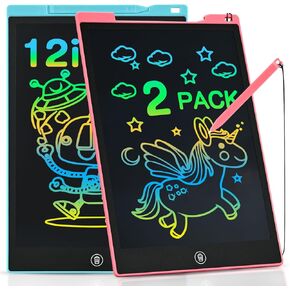 cimetech LCD Writing Tablet, 12 Inch Kids Toys Doodle Board, Toddler Toys for 3 4 5 6 7 8 Year Old Girls Boys, Travel Essentials Drawing Pad, Stocking Stuffers for Kids (Black)
