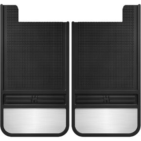 Husky Liners Universal Muddog Mud Flaps | Rubber Rear Mud Flaps - 12" w/Weight - Black | 55101
