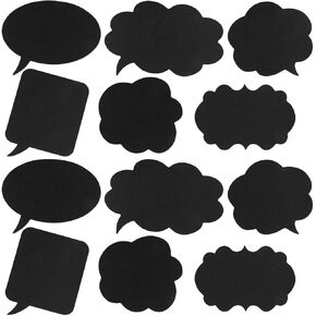 LUOEM 20PCS Chalkboard Sign Photo Booth Props DIY Funny Selfie Photo Props Cute Chalkboard Message Signs for Weddings Birthday Engagement Christmas Halloween Party Favors