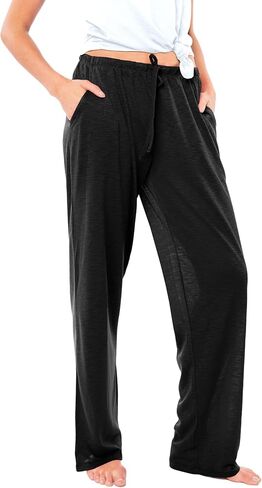 Sexy Basics Women's 4 Pack Casual Active Relaxed Flowy Fit Lounge & Yoga Pants in Kuwait