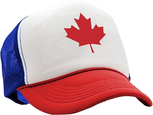 Gooder Tees - Canadian Maple Leaf - O Canada Patriot Pride - Vintage Retro Style Trucker Cap Hat in Saudi Arabia