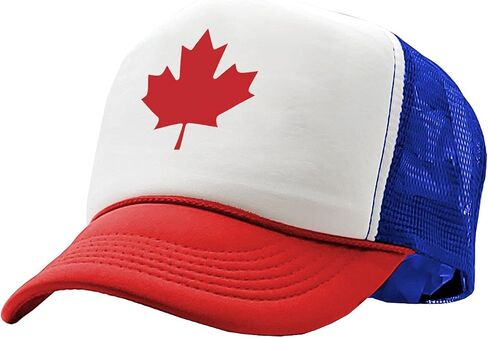 Gooder Tees - Canadian Maple Leaf - O Canada Patriot Pride - Vintage Retro Style Trucker Cap Hat in Saudi Arabia