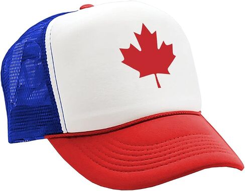 Gooder Tees - Canadian Maple Leaf - O Canada Patriot Pride - Vintage Retro Style Trucker Cap Hat in Saudi Arabia