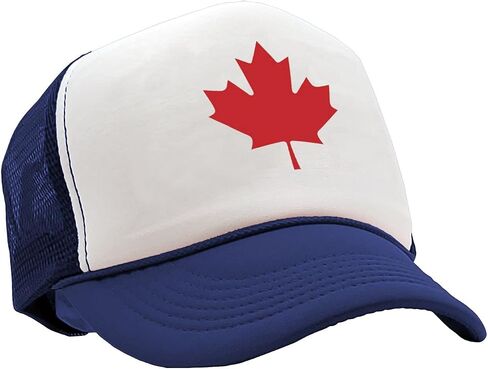 Gooder Tees - Canadian Maple Leaf - O Canada Patriot Pride - Vintage Retro Style Trucker Cap Hat in Saudi Arabia
