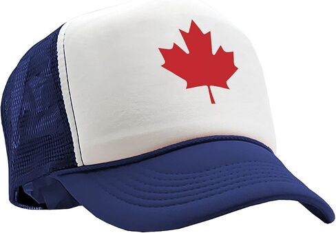 Gooder Tees - Canadian Maple Leaf - O Canada Patriot Pride - Vintage Retro Style Trucker Cap Hat in Saudi Arabia
