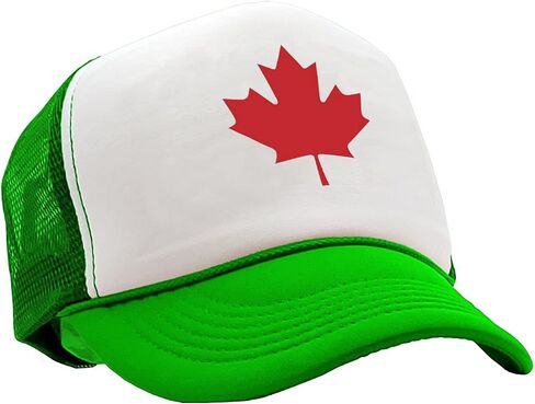 Gooder Tees - Canadian Maple Leaf - O Canada Patriot Pride - Vintage Retro Style Trucker Cap Hat in Saudi Arabia