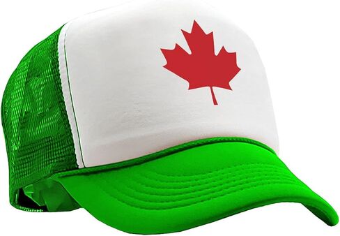 Gooder Tees - Canadian Maple Leaf - O Canada Patriot Pride - Vintage Retro Style Trucker Cap Hat in Saudi Arabia