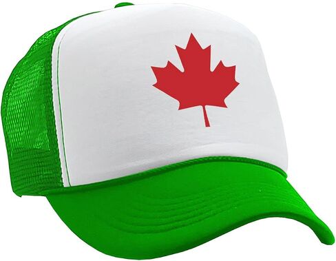 Gooder Tees - Canadian Maple Leaf - O Canada Patriot Pride - Vintage Retro Style Trucker Cap Hat in Saudi Arabia