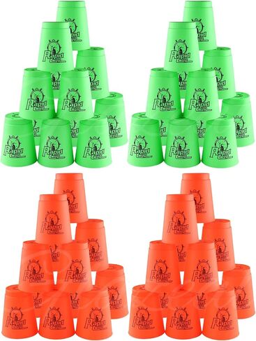 48Pcs Sport Stacking Cups, Quick Stacking Cups Set Speed Training Games for Travel Party Challenge Competition Game for Kids and Adults in Saudi Arabia
