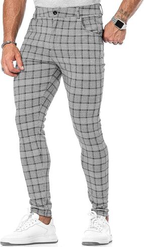 CANGHPGIN Mens Dress Pants Slim Fit Stretch Tapered Skinny Chinos Pants Men Business Casual Pants in Saudi Arabia
