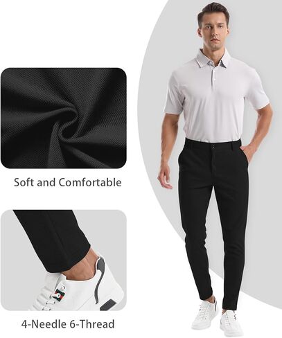 CANGHPGIN Mens Dress Pants Slim Fit Stretch Tapered Skinny Chinos Pants Men Business Casual Pants in Saudi Arabia