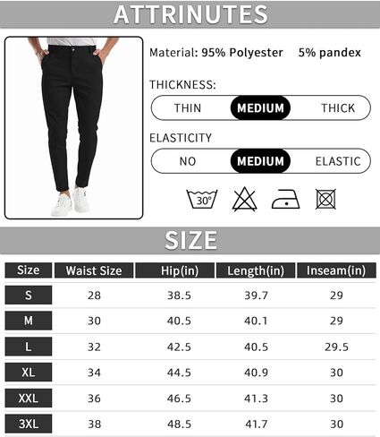CANGHPGIN Mens Dress Pants Slim Fit Stretch Tapered Skinny Chinos Pants Men Business Casual Pants in Saudi Arabia