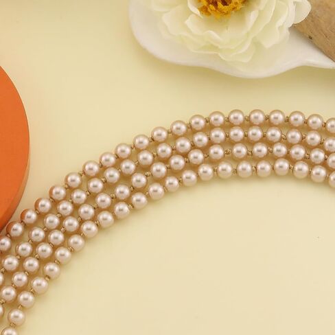 Long Pearl Necklaces for Women Faux Pearl Dangle Necklace Chunky Bead Layered Pearl Necklace Wedding Bridal 60" Pearl Necklace 1920s Gatsby Costume Jewelry in Saudi Arabia