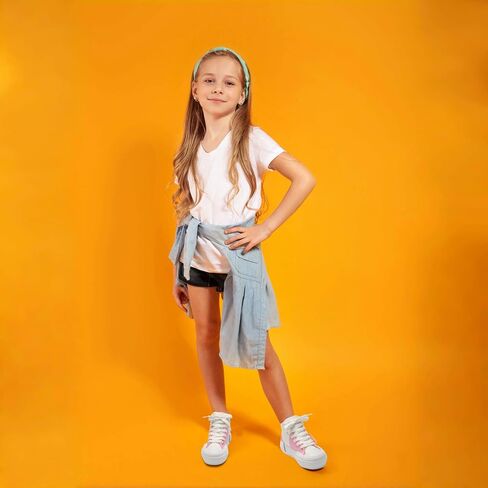 JUDIS Girls’ Platform Canvas Shoes Lace-up Fashion Sneakers Low Top and High Top Casual Shoes for Girls in Saudi Arabia