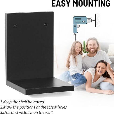 Small Floating Shelf for Wall,Mini Wall Ledges Shelves Wooden Set of 2,Plants Hanging Storage Display Decor Indoor for Living Room Bedroom Bathroom Kitchen Office Decoration (Rustic Walnut) in Kuwait