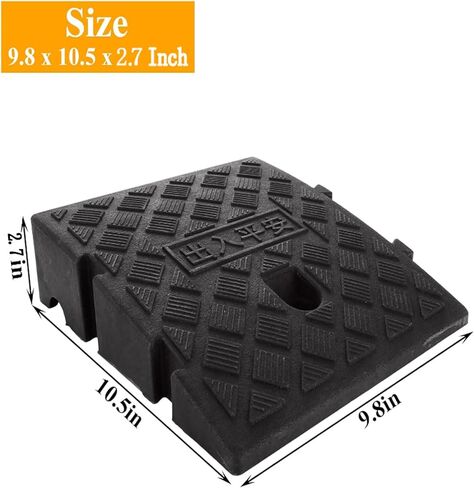 qtlcohd 4 حزمة سلالم كبح 2 "ارتفاع الارتفاع الثقيلة درب كبح سلالم عتبة المحمولة سلالم المسار سلالم خطوة صغيرة للسيارات والكراسي المتحركة والدراجات والدراجات النارية in Kuwait