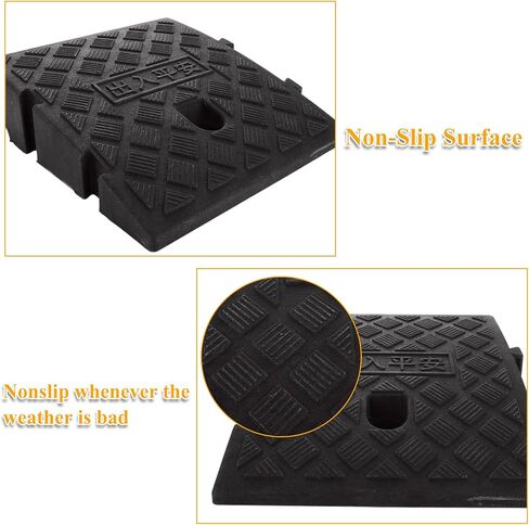 qtlcohd 4 حزمة سلالم كبح 2 "ارتفاع الارتفاع الثقيلة درب كبح سلالم عتبة المحمولة سلالم المسار سلالم خطوة صغيرة للسيارات والكراسي المتحركة والدراجات والدراجات النارية in Kuwait