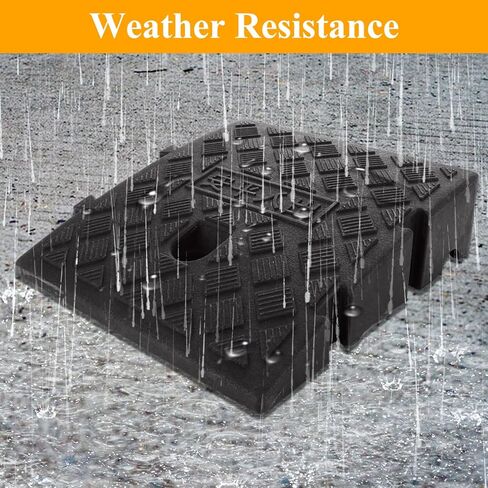 qtlcohd 4 حزمة سلالم كبح 2 "ارتفاع الارتفاع الثقيلة درب كبح سلالم عتبة المحمولة سلالم المسار سلالم خطوة صغيرة للسيارات والكراسي المتحركة والدراجات والدراجات النارية in Kuwait