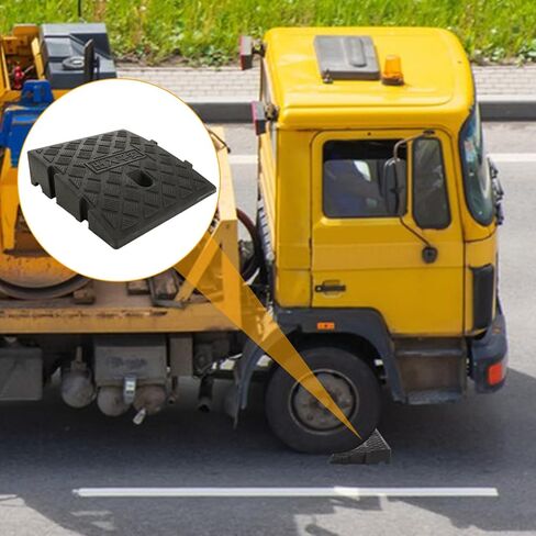 qtlcohd 4 حزمة سلالم كبح 2 "ارتفاع الارتفاع الثقيلة درب كبح سلالم عتبة المحمولة سلالم المسار سلالم خطوة صغيرة للسيارات والكراسي المتحركة والدراجات والدراجات النارية in Kuwait