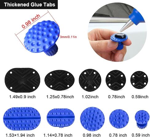 أداة سحب دنت - مجموعة إصلاح دنت السيارة، مجموعة إزالة دنت مع أداة سحب دنت جسر مزدوج القطب لإزالة الانبعاجات تلقائيًا، وضربات الأبواب وتلف برد السيارة in Kuwait