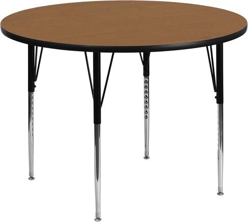طاولة أنشطة Flash Furniture Wren مستديرة باللون الأحمر مقاس 42 بوصة - أرجل قابلة للتعديل بارتفاع قياسي in Saudi Arabia