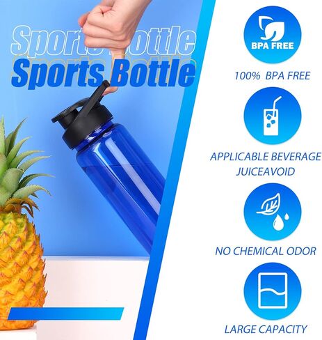 12 Pcs Plastic Sports Bottles 17 oz Reusable Water Bottles Bulk Portable Sports Drink Bottles Cups Pack Bike Water Bottles with Handle for Kids Adult School Teams Gym Hike Camping Cycling (Clear) in Saudi Arabia