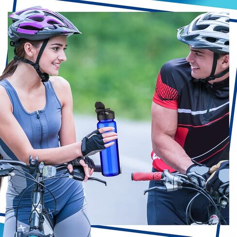 12 Pcs Plastic Sports Bottles 17 oz Reusable Water Bottles Bulk Portable Sports Drink Bottles Cups Pack Bike Water Bottles with Handle for Kids Adult School Teams Gym Hike Camping Cycling (Clear) in Saudi Arabia