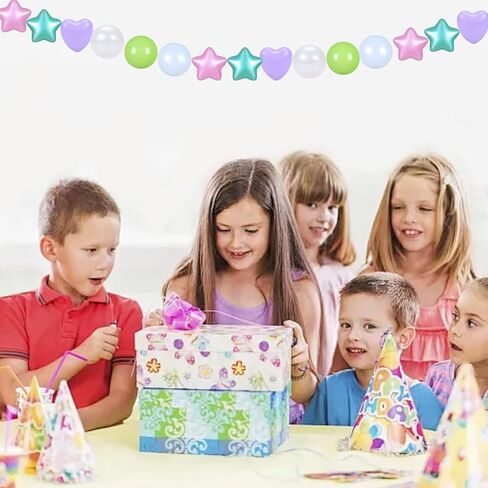 GOGOSO Ball Pit Balls,Plastics Balls for Ball Pit, Stars Hearts Shapes, Pastel Ball for Toddlers Kids Party and Friendship Bracelet Banner Xmas Tree Decor in Saudi Arabia