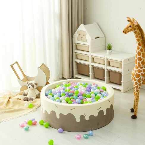 GOGOSO Ball Pit Balls,Plastics Balls for Ball Pit, Stars Hearts Shapes, Pastel Ball for Toddlers Kids Party and Friendship Bracelet Banner Xmas Tree Decor in Saudi Arabia