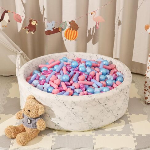 STARBOLO Ball Pit Balls for Baby and Toddler, 150pcs Phthalate Free BPA Free Crush Proof Plastic - Macaron Ocean Balls Pit Balls Play Toys for Kids Ball Pit, Pool,Play Tent,Party, st-txay-macgld150 in Kuwait