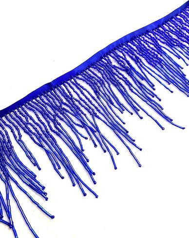 Silver beads Fringe Trim beads Fringe Belt glass beaded Fringe Trim Ribbon Tassel Chain for Clothing Accessories DIY Decoration 1Meter(39inches) length in Kuwait