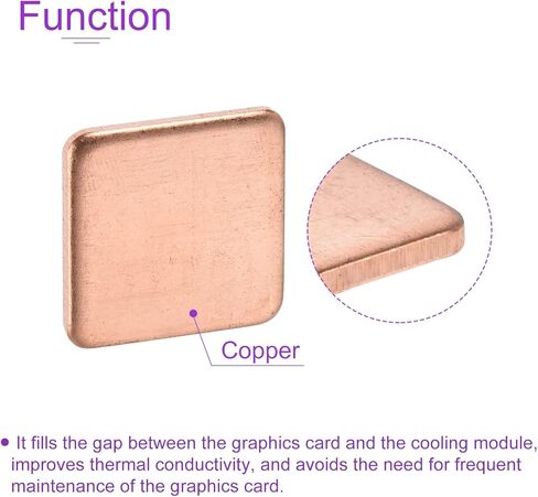 DMiotech 20 حزمة 15 × 15 × 0.1 مم مجموعة وسادة نحاسية حرارية IC رقائق غرفة تبريد تبريد الرقائق لتبريد الكمبيوتر المحمول in Kuwait