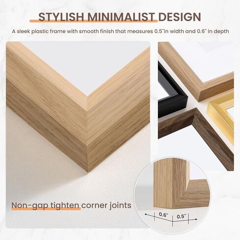 مجموعة إطارات الصور Axeman مقاس 12 × 16 مكونة من 5 قطع | إطار مقاس 12 × 16 لعرض الحائط أو سطح الطاولة | عرض الصور 9x12 مع حصيرة أو 12x16 بدون حصيرة | إطار ملصق مقاس 12 × 16 مع زجاج شبكي عالي الدقة | طبيعي in Saudi Arabia
