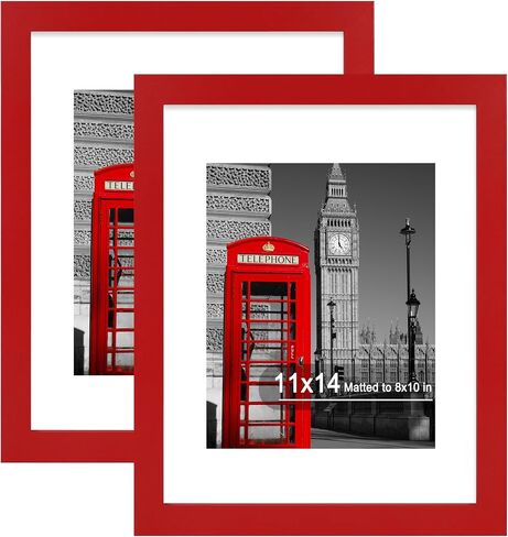 11x14 Picture Frame (2 Pack, Pink), Display Pictures 8x10 with Mat or 11x14 Without Mat, 11 by 14 Photo Frames TableTop Display and Wall Mounting in Saudi Arabia