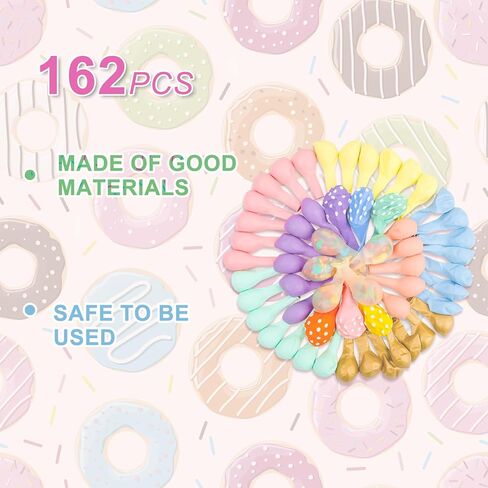 Donut Birthday Party Decorations, 116Pcs Donut Balloons Garland Grow Up Party Supplies Donut Banner Pink Blue Confetti Pearlescent Foil Balloons for Sweet Birthday Party Baby Shower Decorations in Kuwait