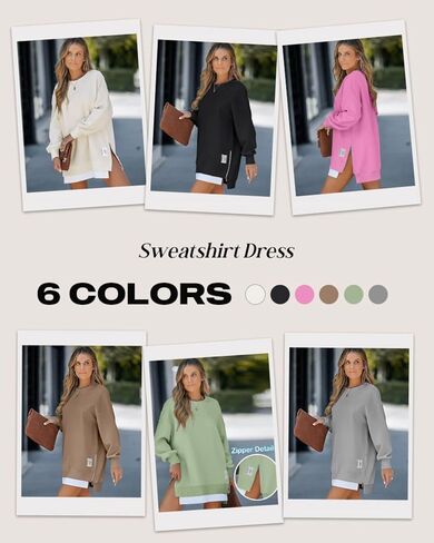 CHICME BEST SHOPPING DEALS Chic Me Womens Long Sleeve Zipper Slit Sweatshirt Casual Pullover Zipper Hoodies in Saudi Arabia