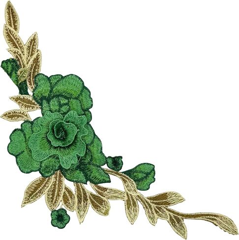 1pc Blue 1Pc 3D Rose Sew on Embroidered Lace Applique Wedding Dress Bride's Gown Headdress Adornment DIY Patch Clothing Accessories 12Inch*5Inch in Saudi Arabia