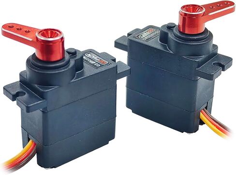 GOTECK 2PCS D9025MG 9g Mini Servo, Micro Full Metal Gear Digital Servo,with Metal Horn for RC Car Model Boat Fixed-Wing Helicopter Airplane Robot Toy in Kuwait