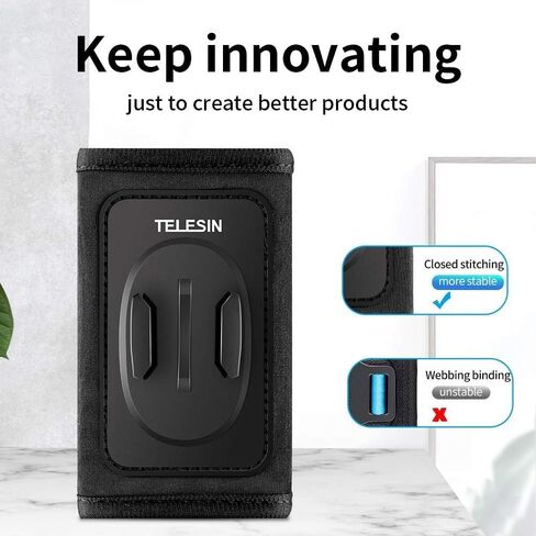 TELESIN 360° Backpack Mount with Quick Release Tripod Adapter, Shoulder Strap Bag Belt Clip POV Hiking Holder Accessories for GoPro 12 11 10 9 8 7 Insta360 X3 GO3 Ace Pro DJI Action 4 Osmo Pocket 3 in Saudi Arabia