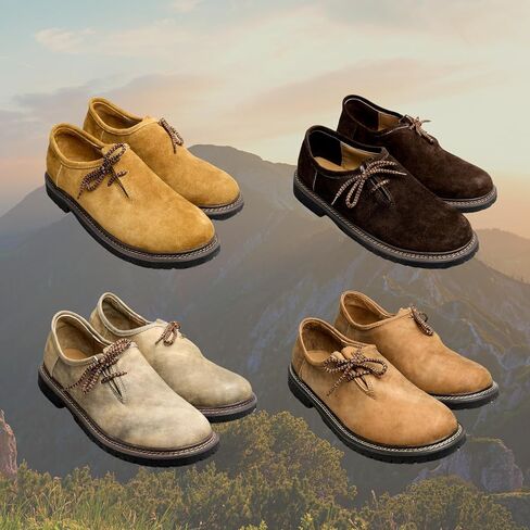 Bavarian Leather Shoes for Men - Designed in Germany - Haferlschuhe Made from Genuine Leather in Saudi Arabia