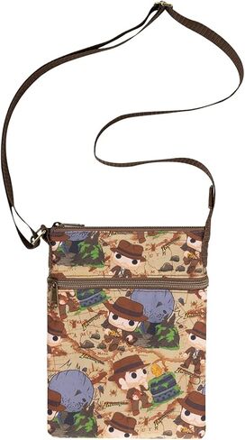 Loungefly Funko Pop! Indiana Jones: Raider of The Lost Ark All Over Print Passport Bag in Saudi Arabia