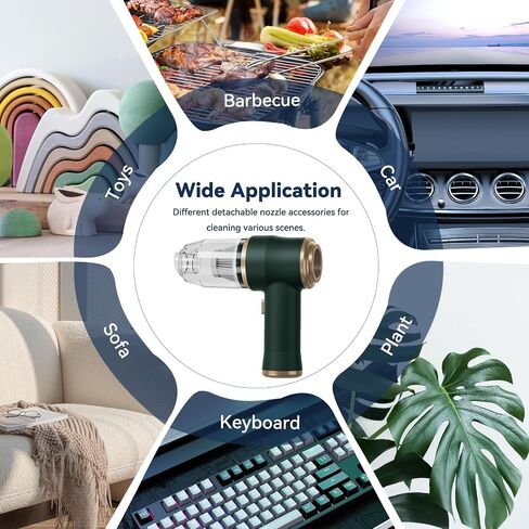 Mini Car Vacuum 9500Pa Portable Cordless Handheld Vacuum, Vacuum Cleaner and Air Duster with 3 Filter for Car, Sofa, Office, Pet, Home in Saudi Arabia