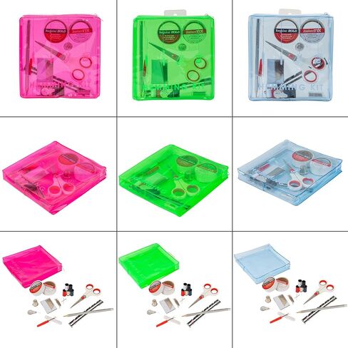 SINGER Storage Pouch – 92 Piece Hem Tape, Seam Ripper, Scissors, & Marking Pencil Sewing Kit, White in Kuwait