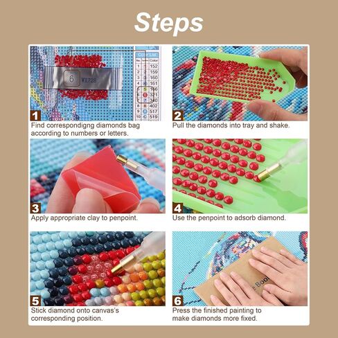 مجموعات الطلاء الماسي stalente للبالغين، مجموعات الفن الماسي ديزي 5D DIY للمبتدئين، لوحة ماسية دائرية كاملة لتزيين الحائط المنزلي هدية 12 × 12 بوصة، بقرة in Kuwait
