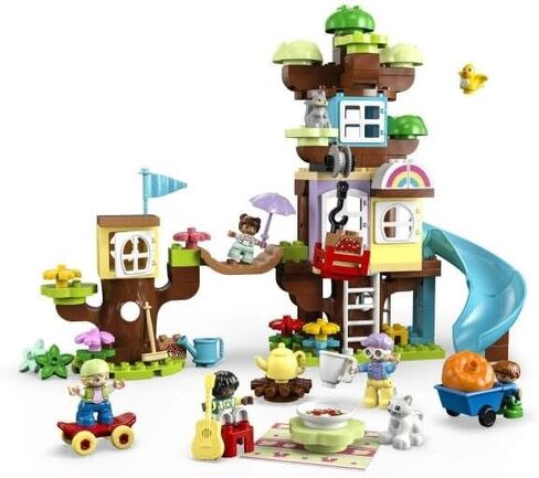 LEGO DUPLO 3in1 Tree House 10993 Creative Building Toy for Toddlers, Includes 8 Figures for Teaching Social Skills, Playing Together and Group Play, Great Birthday Gift for Kids in Saudi Arabia