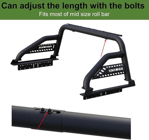 R09 شريط لف لشاحنة بيك اب متوسطة الحجم، قضيب رياضي لرف المطاردة قابل للتعديل متوافق مع تاكوما/غلادياتور/فرونتير/كانيون/رانجر/كولورادو، حوامل خفيفة in Kuwait