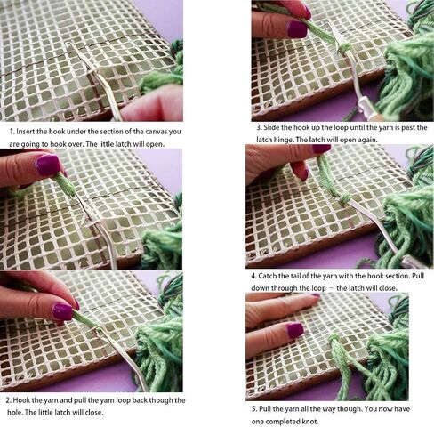 MIAOLLUN Latch Hook Rug Kit, Sunflower Pattern Printed Canvas DIY Rug Crochet Yarn Kits, Embroidery Decoration 20.4" X 20.4" (52 * 52cm) in Saudi Arabia