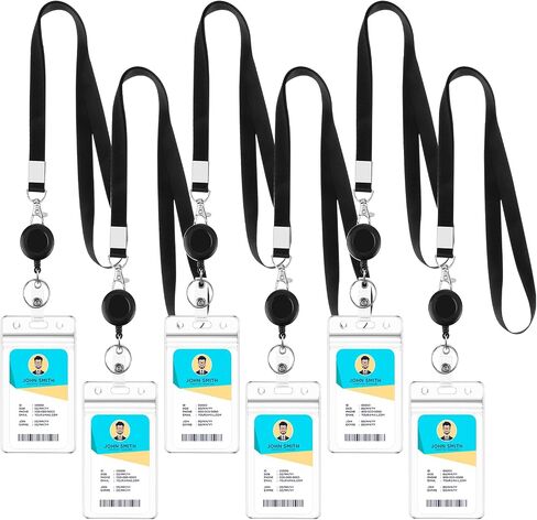 BESARME 3 Pack Lanyards for ID Badges Holder Retractable Badge Reel Clip with Cruise Ship ID Cards Holders Clear Waterproof in Saudi Arabia
